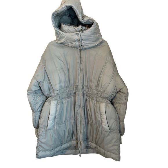 Free People Movement Like A Dream Long Reversible Puffer Coat Smoked Sage XL - Picture 2 of 16